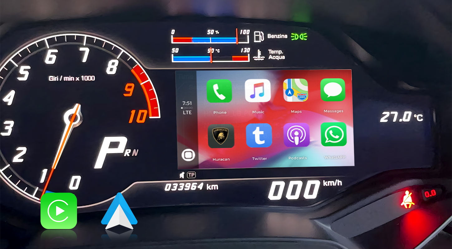Smart Wireless 카플레이 안드로이드 오토 Interface Module Kit for Lamborghini Huracan 2016