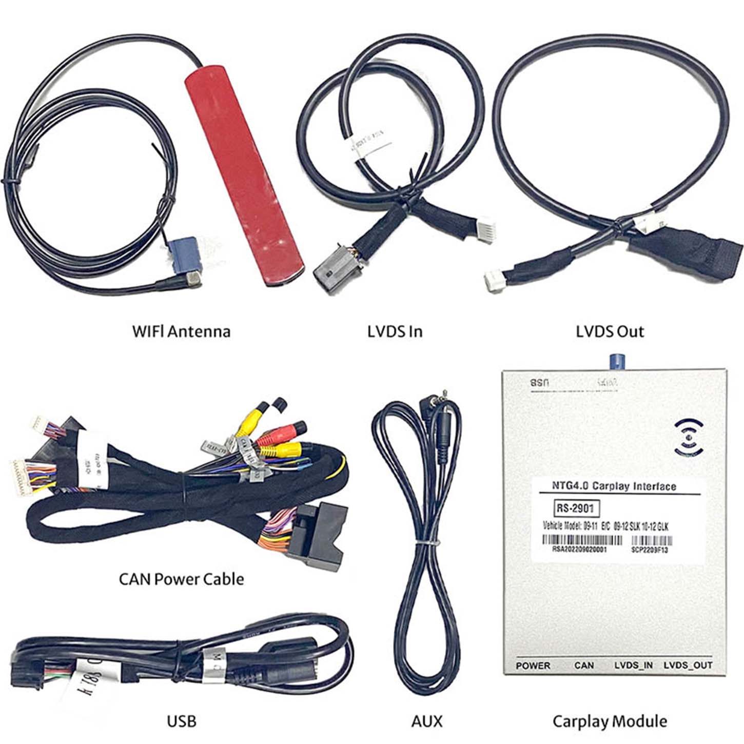 Wireless 카플레이 with Reverse Camera Module for Mercedes Benz GLK NTG4.0 E C SLK